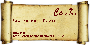 Cseresnyés Kevin névjegykártya